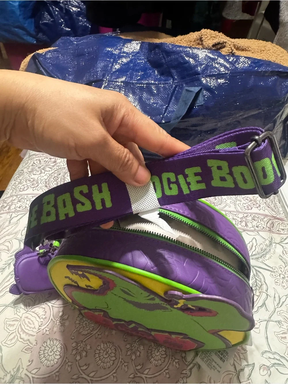 Disney Oogie Boogie Round Crossbody Bag - Green, Yellow, Purple, Red